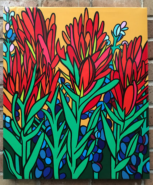 Indian Paintbrushes and Blue Bonnets #5